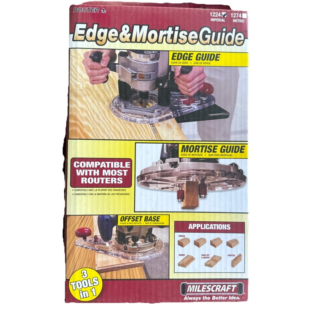 Router Edge and‎ Mortise Guide Milescraft 1224 New